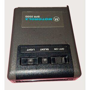 Motorola Vintage BPR 2000 Pager With Silent & Light Features